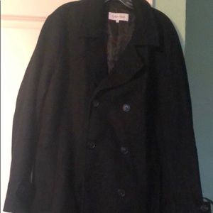Calvin Klein Mens Ombre Pea Coat